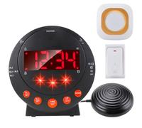 Annadue Sveglia Vibrante per Chi Dorme Profondamente, Sveglia Digitale con luminosità del Display Regolabile, Volume Regolabile e Funzione Snooze per Non Udenti e Ipoudenti (Spina europea)