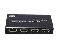 Annadue Switcher HDMI 4 in 1 Uscita con Multiviewer a Schermo Quadruplo, Supporta 4K a 30 Hz/1080P/720P, Telecomando IR, Commutazione Continua, Compatibile con Dispositivi HDMI