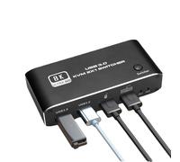 Annadue Switcher Hdmi2.1 KVM, 2 in 1 Out 8k 60Hz 4K 120Hz USB3.0 KVM Switcher con Tastiera per 2 Computer Che Condividono 1 Monitor, Plug and Play