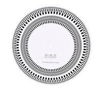 Annadue Tappetino per Disco Stroboscopico per Giradischi per Calibrazione della velocità con Test 33 45 78 Giri/min e Allineamento Cartuccia per Giradischi da 12 Pollici (WHITE)