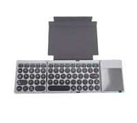 Annadue Tastiera Bluetooth Pieghevole con Touchpad, Tastiere Bluetooth Portatili Pieghevoli Wireless con Touchpad in Pelle PU per Tablet Laptop Smartphone, Fino a 3 Dispositivi
