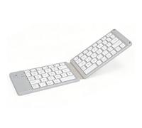 Annadue Tastiera Bluetooth Pieghevole, Mini Tastiere Pieghevoli Portatili Wireless/cablate Tascabili per Tablet PC, per Viaggi All'aperto (WHITE)