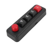 Annadue Tastiera da Gioco Meccanica a 4 Tasti Programmazione Tastiera Macro Supporto Tasti di Scelta Rapida NKRO Avvio con un, Compatibile con XP/7/8/10/11 e Mac (BLACK)
