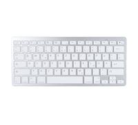 Annadue Tastiera Linguistica, Tastiera Bilingue Portatile Compatta Ultrasottile, Tastiera Wireless per IOS, per, per, per SmartTV e per OS X (Bianco) (Disposizione QWETZ tedesca)