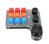 Annadue Tastiera Meccanica Doppia modalità a 9 Tasti, Programmabile con 3 Manopole, Portatile per Ufficio, Giochi, Musica, Contenuti Multimediali - Connessione USB