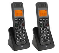Annadue Telefonico Cordless Espandibile, Telefoni Fissi DECT 6.0, Altoparlante Duplex Completo e Assistenza Audio, Tempo di Conversazione di (BLACK)