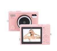 Annadue Videocamera da 5K, Telecamere UHD da 64 MP per Fotografia, Telecamera per Lenti Doppie Anteriori Posteriori con Luce di Riempimento, Schermo da 2,8 Pollici Screen Compatto (PINK)