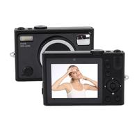 Annadue Videocamera da 5K, Telecamere UHD da 64 MP per Fotografia, Telecamera per Lenti Doppie Anteriori Posteriori con Luce di Riempimento, Schermo da 2,8 Pollici Screen Compatto (BLACK)