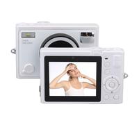 Annadue Videocamera da 5K, Telecamere UHD da 64 MP per Fotografia, Telecamera per Lenti Doppie Anteriori Posteriori con Luce di Riempimento, Schermo da 2,8 Pollici Screen Compatto (WHITE)