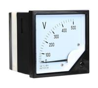 Annadue Voltmetro Analogico AC 0-500V Pannello Quadrato, per Tensione | Misuratore di tensione con precisione 1,5, per dispositivi di controllo industriale, montaggio a pannello