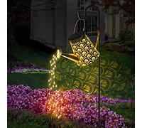 Annaffiatoio a Energia Solare con Catena Luminosa Esterni, DeepDream Annaffiatoio solare Impermeabile Decorazione da Giardino con Gancio per Pastore, Catena Luminosa Vintage per Cortile, Prato