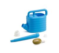 Annaffiatoio in Plastica Azzurro lt. 5 - con Rosa in Metallo, Garantisce una Corretta e Delicata Erogazione dell’Acqua, Accessorio per Bonsai, Piante, Giardinaggio