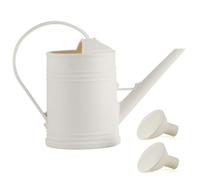 Annaffiatoio per Piante, Barattolo di Plastica da 2000 ml con Beccuccio Lungo - Irrigazione per Interni/Esterni con Testa Irrigatrice (Bianco) - Giardino