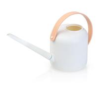 Annaffiatoio per piante da interno, piccolo annaffiatoio da 1,7 litri, 50 once, 1/2 gallone, con beccuccio lungo, per piante in vaso, piante da esterno, giardino di erbe, fiori, bianco