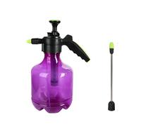 Annaffiatoio Spruzzatore a pompa da 3 litri Annaffiatoio giardino Pompa a pressione portatile Spray Bottiglia trasparente con ugello regolabile for piante, barra spray lunga(Purple)
