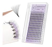ANNAFRIS 12D Extension Ciglia Volume Ciglia 0.07mm C 8-15mm MIX Premade Fan Lash Pointy Base Eyelash Russo Volume Ciglia Cluster Finte Lash Professional（12P,0.07C,8-15mm MIX ）