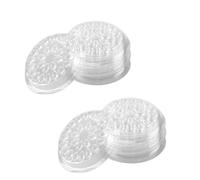 ANNAFRIS Estensione delle Ciglia Pallet della Colla 200Pcs Plastica Guarnizione del Fiore Supporto Colla per Ciglia Strumento di Incolla Ccanalature(Glue Pallet-Transparent)