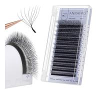 ANNAFRIS Extension Ciglia 8D W 12mm 0.07D Ventilatore Prefabbricato Ciglia 8d Lash Russian Volume Ciglia Ciuffetti Eyelash (0.07D 8D 12mm)