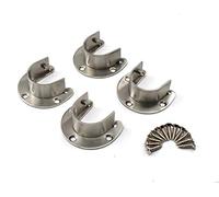 Annakideya 304 - Supporto per asta da armadio, in acciaio INOX 304, supporto per asta e asta di supporto per asta di supporto D32, confezione da 4