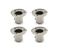 Annakideya 304 - Supporto per asta da armadio, in acciaio INOX 304, supporto per asta per tende, supporto per estremità M25, confezione da 4