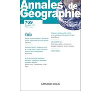 Annales de géographie - N°769 3/2026: Varia