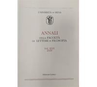 - Annali della Facoltà di Lettere e Filosofia dell'Università di Siena, Volume