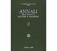 Annali della facoltà lettere e filosofia Università di Bari. Vol. 12