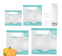 Annalocker Sacchetti Sottovuoto 10 Buste Foca Riutilizzabili Sottovuoto per la Conservazione Alimenti e Cottura Sottovuoto Con 1 Macchina Sottovuoto Alimentare Manuale, 4 Clip Sigillanti Vacuum bag