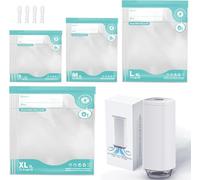 Annalocker Sacchetti Sottovuoto 10 Buste Foca Riutilizzabili Sottovuoto per la Conservazione Alimenti e Cottura Sottovuoto Con 1 Macchina Sottovuoto Alimentare Automatica, 4 Clip Sigillanti Vacuum bag