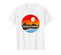Annapurna Montagna retrò Maglietta con Stampa Grafica Economica