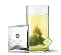 Anna's Teapot - Bustine di Tè Verde Biologico Genmaicha con Matcha │ Tè Verde Giapponese Biologico in Pratiche Bustine Singolarmente Incartate │ Sencha, Riso Tostato e Matcha │ 20 Bustine