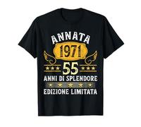Annata 1971 Uomo Donna 55 Anni Compleanno Regalo Maglietta