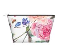 Annata del fiore della primavera dell'acquerello, Borsa da toilette Borsa per trucco Borsa per cosmetici Borsa da toilette da viaggio portatile