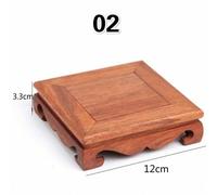 Annatto Quadrato Display Stand Legno Intaglio Piedistallo Incenso Brucia Base