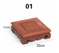 Annatto Quadrato Display Stand Legno Intaglio Piedistallo Incenso Brucia Base