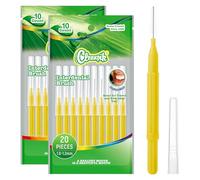 Annauiy 20 Pezzi Scovolini Dentali,- Dimensioni: 1,0 - 1,2 mm, per Ampi Spazi Interdentali, Ortodonzia, Pulizia e Cura Quotidiane