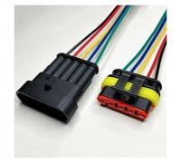 ANNBCDL 1/5 Set 1.5mm Cavo Adattatore Moto Automobile Connettore di Cablaggio 2/3 4 5 6-Hole Spina Impermeabile Lunghezza del Filo 15 cm(5p Strip Line,1sets)