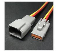 ANNBCDL 1-5set di Dtm04-2p Automobile Connettore Deutsch Impermeabile Plug2p3p4p6p8p12p Sensore di Temperatura Cablaggio Presa Lunghezza del Cavo 15 Centimetri(3p Strip Line,1sets)