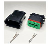 ANNBCDL 1 Set/5 Set Nero 2pin 3/4/6/8/12 Fori Maschio Femmina Serie DT Sigillo Migliorato Impermeabile Elettrico Auto Connettore(12P,1 Set)