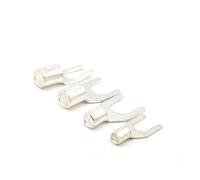 ANNBCDL 10 PZ UT 16/25-6/8/10 Connettore terminale tipo U elettrico Tipo a forcella Terminale a crimpare Rame rosso stagnato 10-3 AWG(UT25-6)