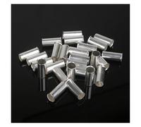 ANNBCDL 100 PZ Rame Placcato Argento Puntali compatible connettori compatible cavi elettrici nudi Terminale a crimpare compatible 0.5mm2-16mm2 22-10 AWG(1.5 mm2)