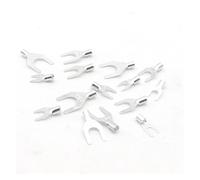 ANNBCDL 100 PZ UT 4/6/10-4/5/6/8 Connettore terminale tipo U elettrico Tipo a forcella Terminale a crimpare Rame rosso stagnato 14-7 AWG(UT4-8)