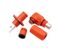 ANNBCDL 2 pz 120A 200A DC 1000 V Single Core Spina Rapida Connettore/Accumulo Energia Nuova Rame Rosso Terminale Impermeabile(200A-S Black Orange)