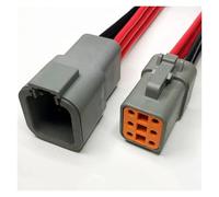 ANNBCDL Spina for Automobile Serie DTP04 Cablaggio a 2/4/6 Pin Connettore Impermeabile sigillato Presa a 2 Lunghezza Cavo 15 cm(6p Strip Line,1sets)