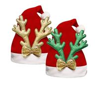 ANNCHILIO Weihnachtsmütze,Nikolausmütze mit Plüsch Rand - Rote Santa Mütze, Christmas Hat, Weihnachtsmützen für Herren & Damen, Dicker Fellrand, Warme Weihnachtsmannmütze für Weihnachtsfeier