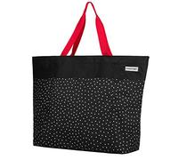 Anndora - Borsa shopper o da spiaggia, misura XXL, colore a scelta, A: nero a pois bianchi (Nero) - TW-8220-230