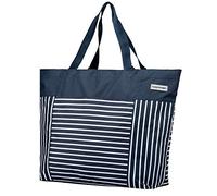 Anndora - Borsa shopper o da spiaggia, misura XXL, colore a scelta, blu navy, bianco. (Blu) - TW-8220-232