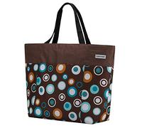 Anndora - Borsa shopper o da spiaggia, misura XXL, colore a scelta Marrone/Azzurro xxl