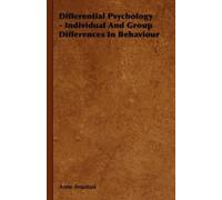 Anne Anastasi Differential Psychology - Individual And Group (Copertina rigida)