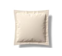 Anne de Solene-Federa per Cuscino, in Cotone, a Tinta Unita, Cotone, Coco, 65x65x0,8 cm